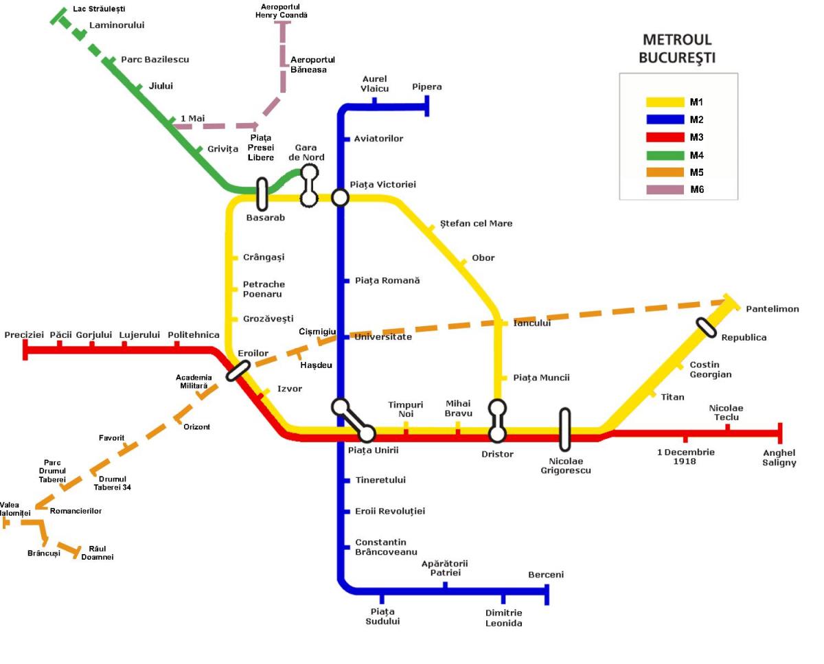 tàu điện ngầm bản đồ bucharest romania