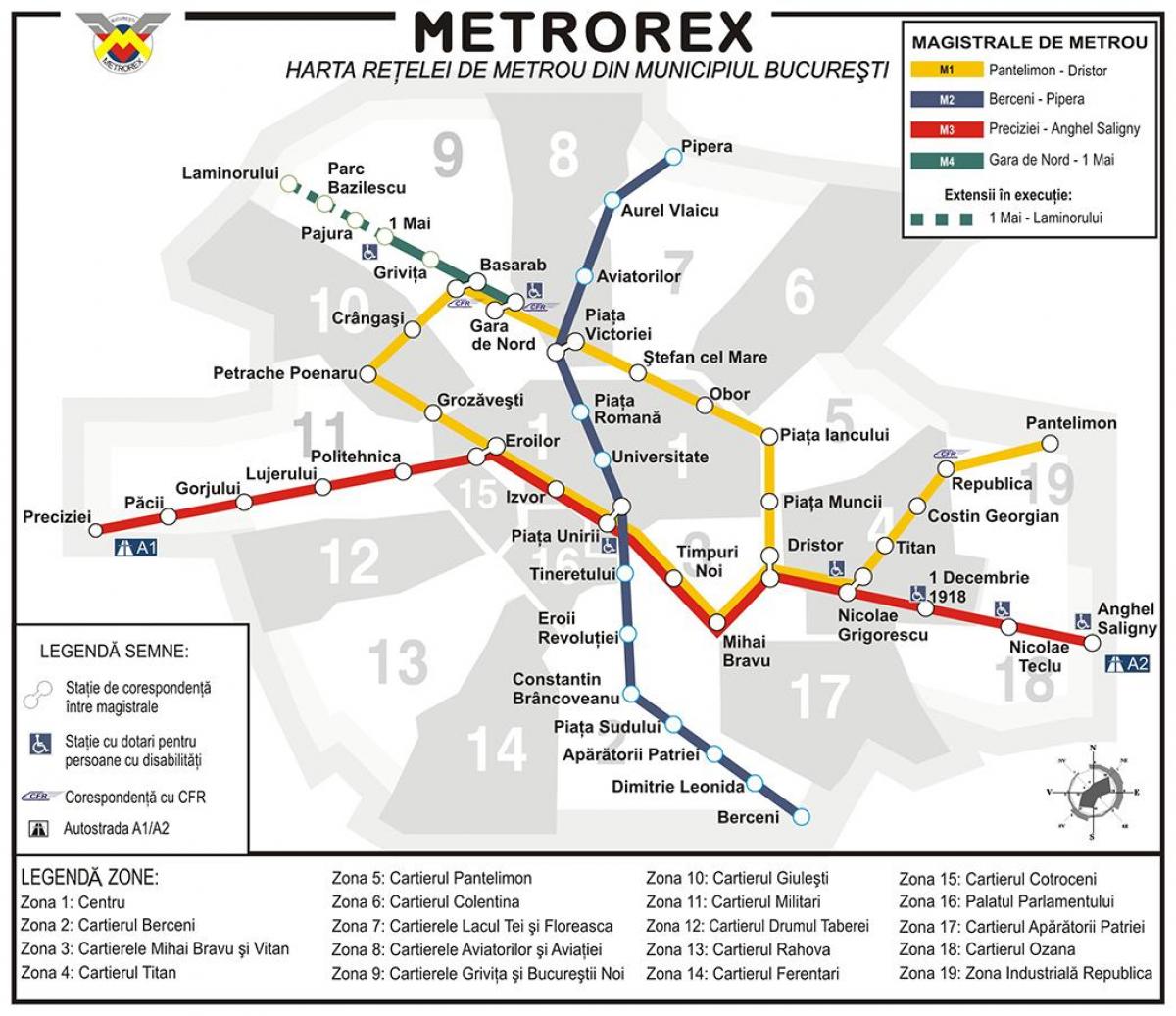 tàu điện ngầm bản đồ bucharest
