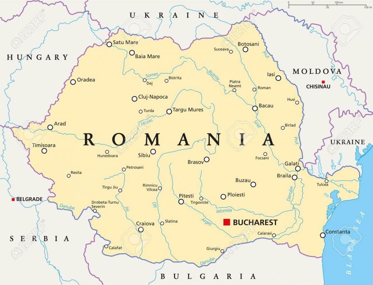 thủ đô của romania bản đồ