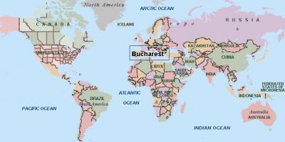 Bản đồ của bucharest thế giới 