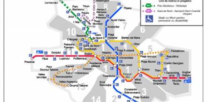 Bucharest tàu điện ngầm bản đồ