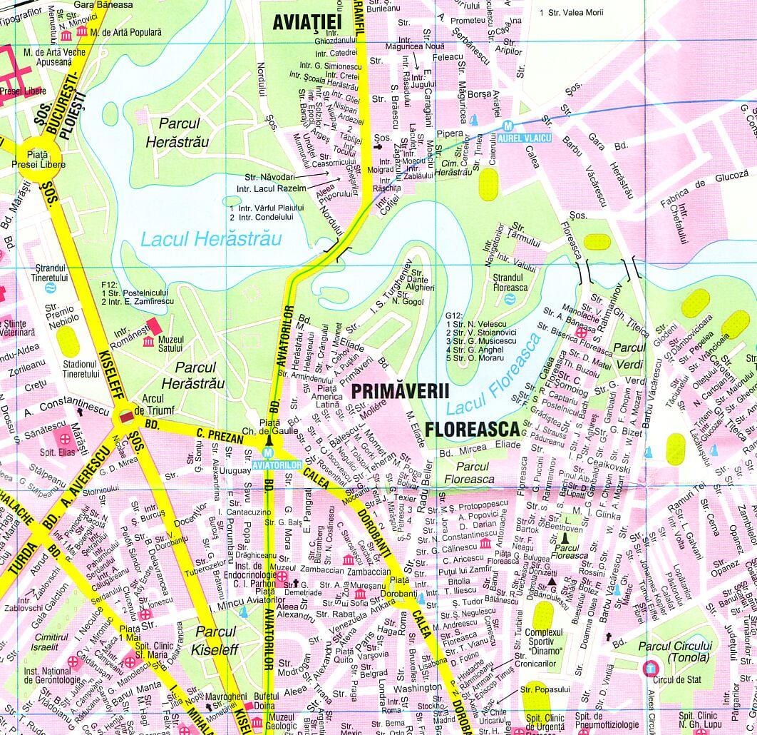bucharest thành phố, bản đồ du lịch