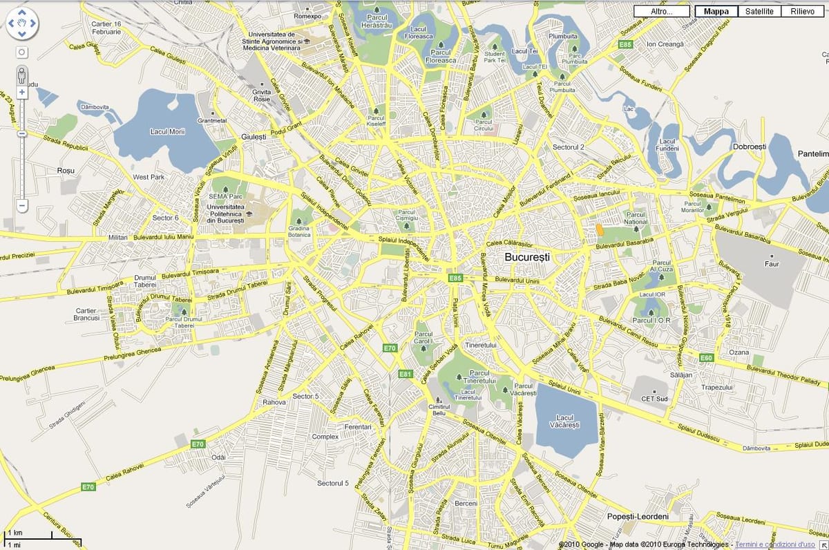 bản đồ bucharest romania