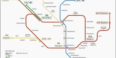 Bản đồ của xe buýt bucharest 