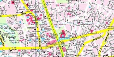 Bản đồ của bucharest trung tâm thành phố