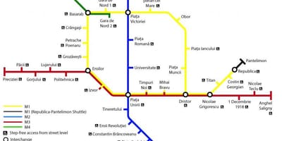 Bản đồ của bucharest giao thông công cộng 