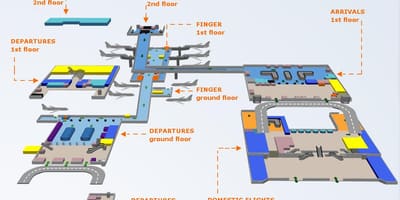 Ngân sân bay bản đồ