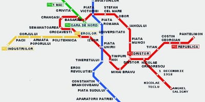 Xe điện bản đồ bucharest