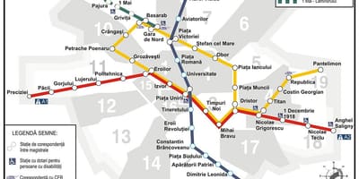 Tàu điện ngầm bản đồ bucharest